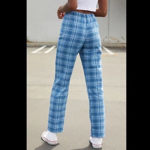 These are blue plaid brandy melville pants